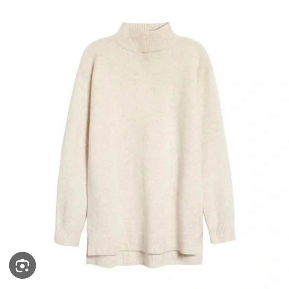 Halogen Cashmere Wool Turtleneck Sweater
